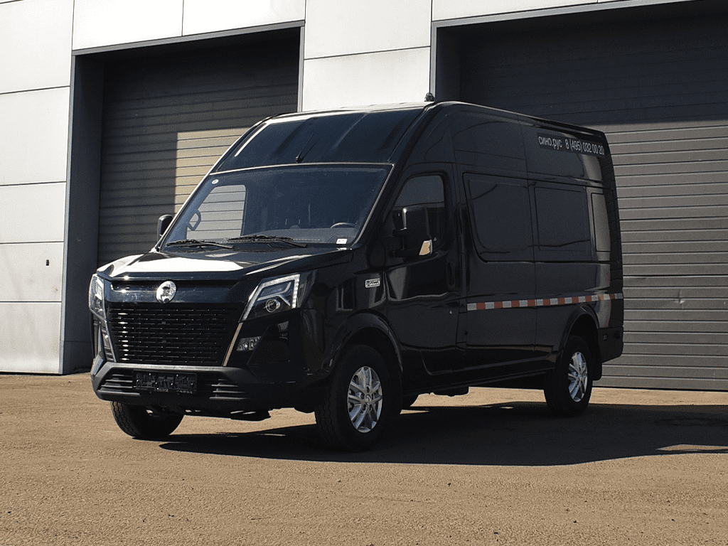 Цельнометаллический фургон черный DongFeng